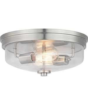 Blakely 2-Light 13-5/8" Flush Mount Brushed Nickel