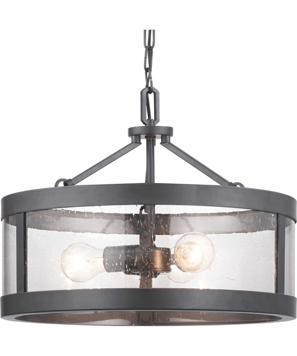 Gresham 3-Light Semi-Flush Convertible Graphite