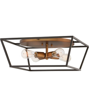 Fulton 4-Light Medium Flush Mount in Bronze
