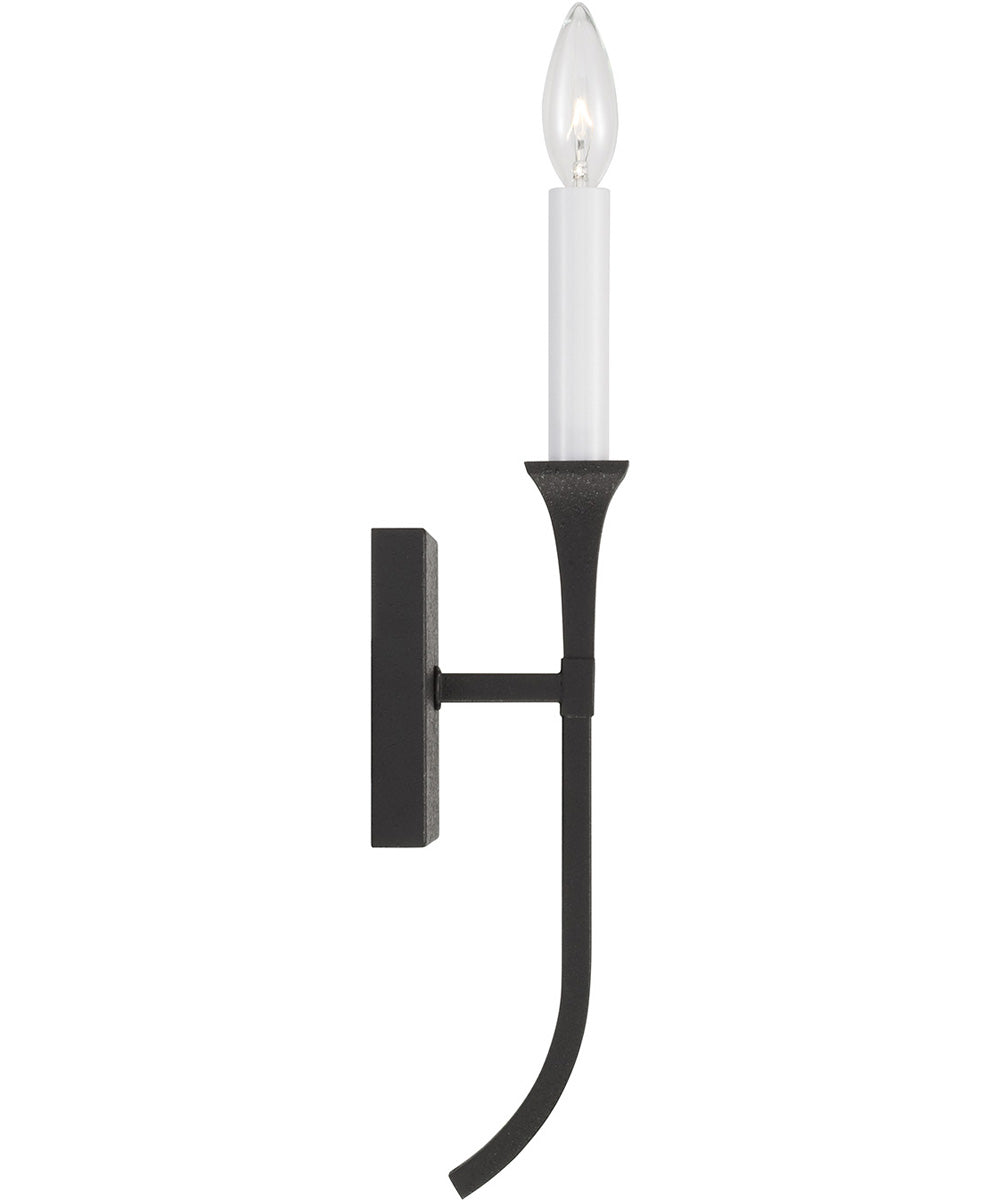 Decklan 1-Light Sconce Black Iron