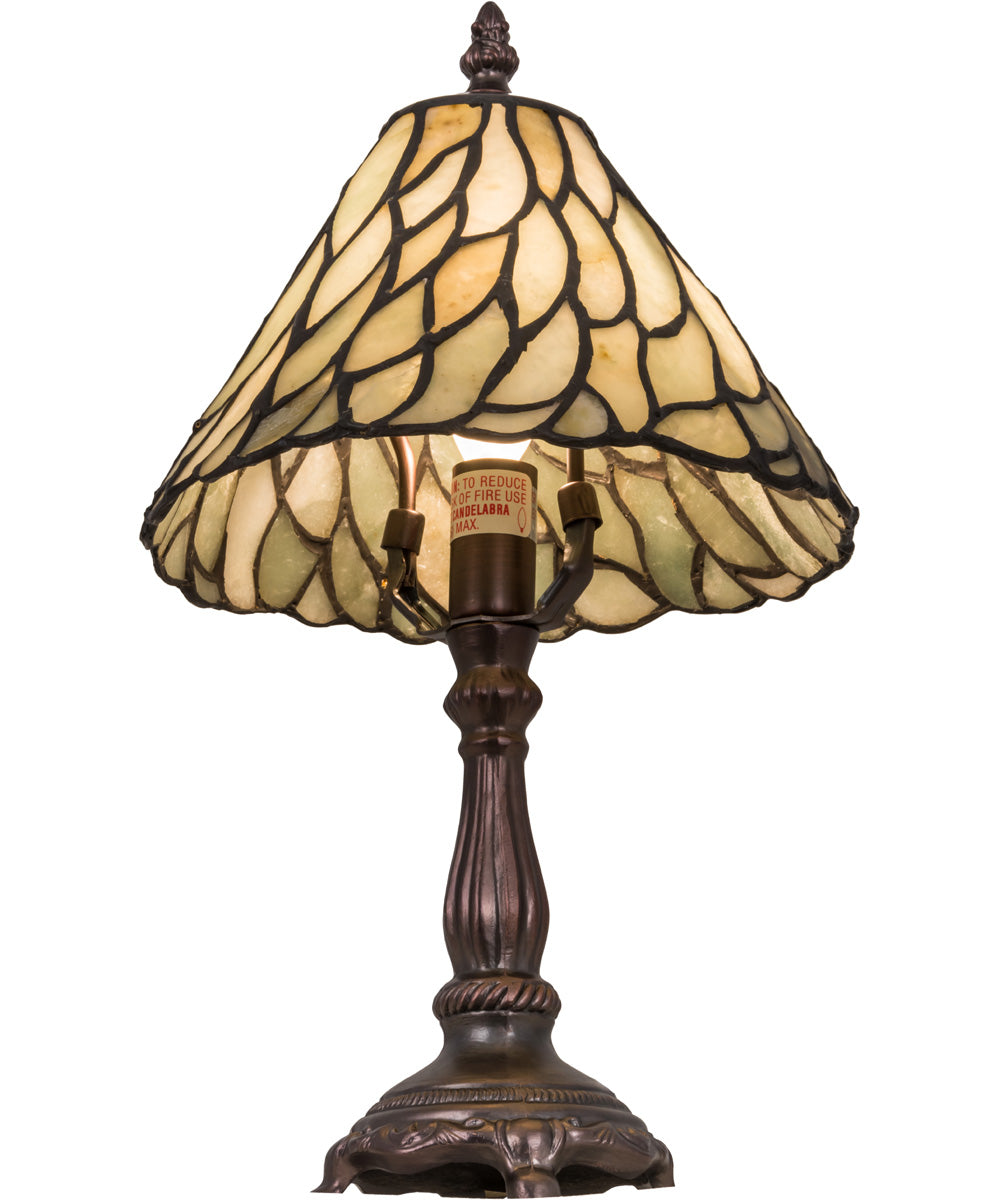 15"H Willow Jadestone Mini Lamp