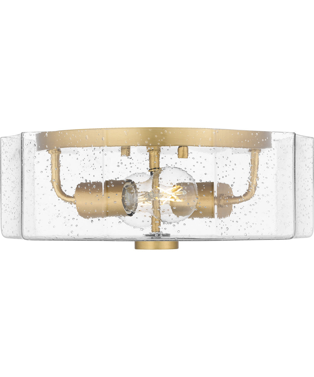 Quoizel Flush Mount Medium 2-light Flush Mount Aged Brass