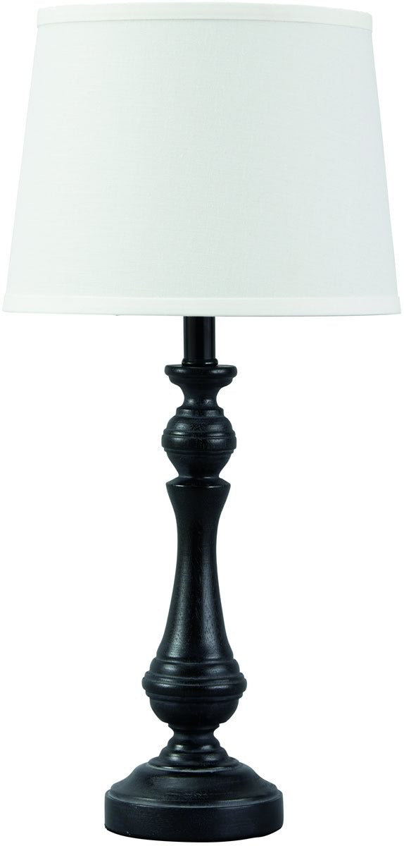 25"H Kian 1-Light Table Lamp Black/White