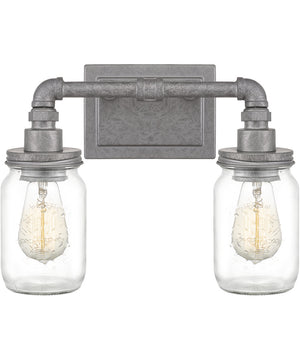 Squire Medium 2-light Bath Light Galvanized