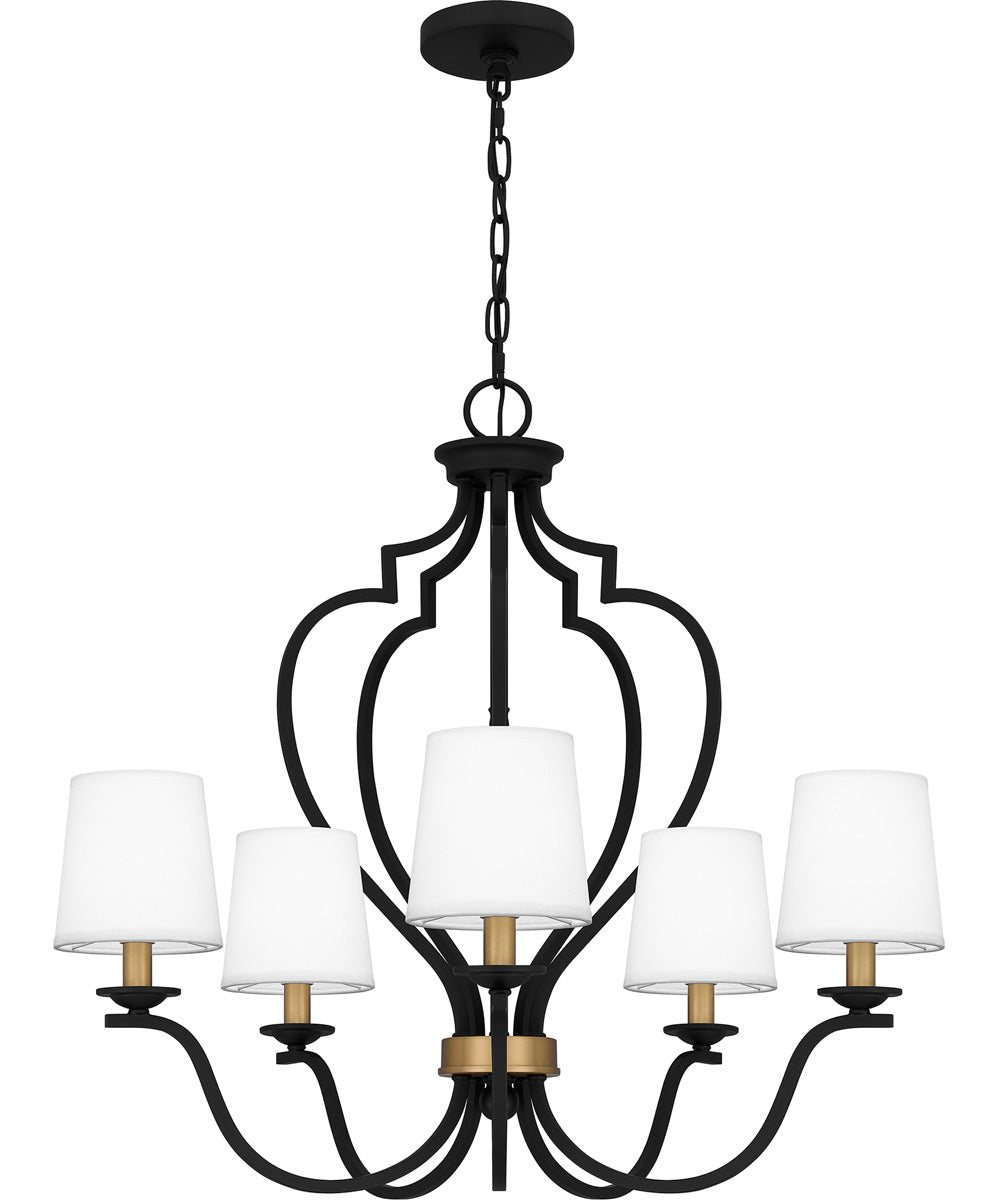 Wilkins 5-light Chandelier Matte Black