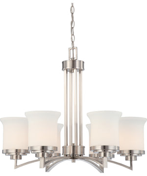 26"W Harmony 6-Light Chandelier Brushed Nickel