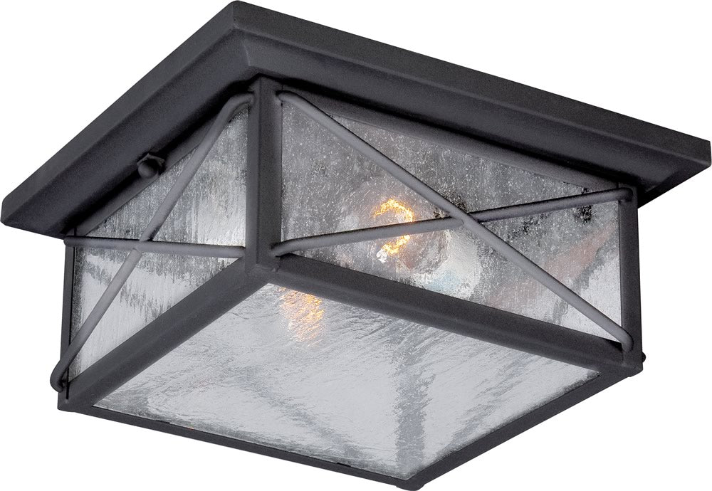 11"W Wingate 2-Light Outdoor Textured Black
