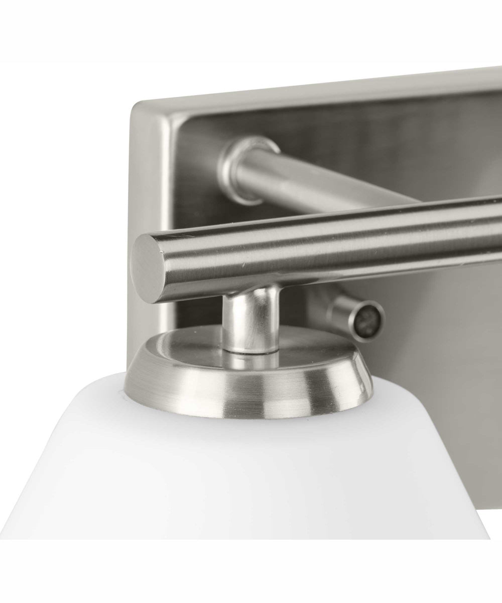 Copeland 2-Light Mid-Century Modern Vanity Light Brushed Nickel