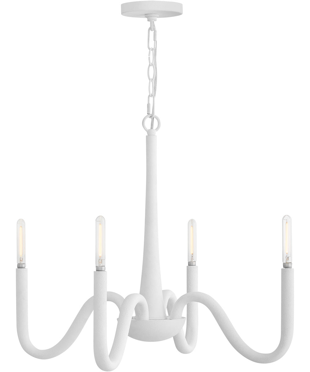 Maris 4-Light Medium Chandelier in Textured Plaster