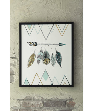 Adaley Wall Art Teal/White/Gray