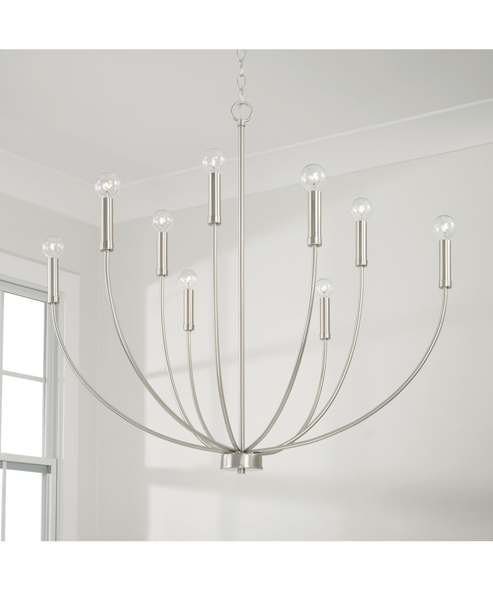 Ansley 9-Light Chandelier Brushed Nickel