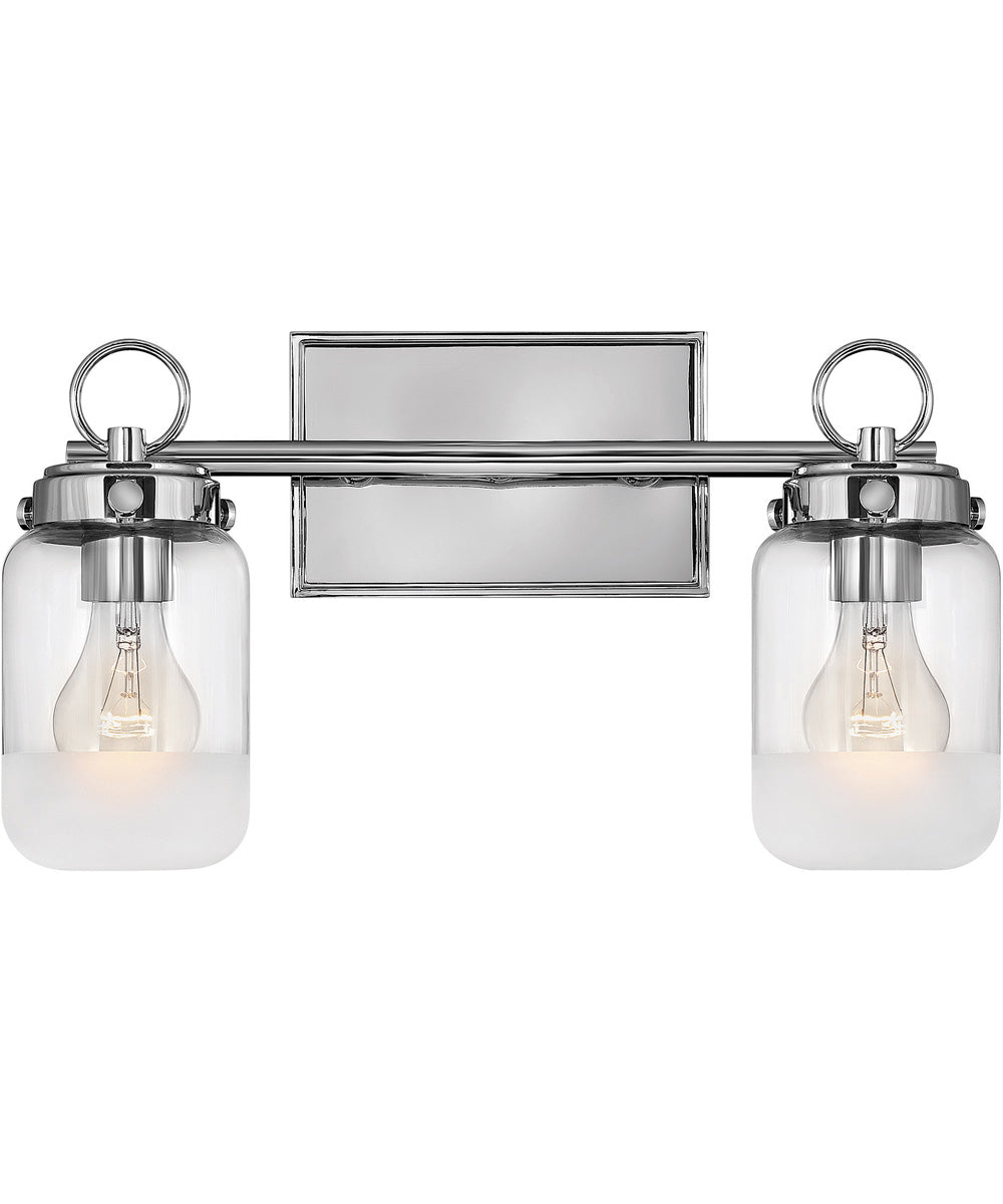 Penley 2-Light Two Light Vanity in Polished Nickel