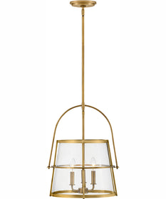 Tournon 3-Light Medium Pendant in Heritage Brass