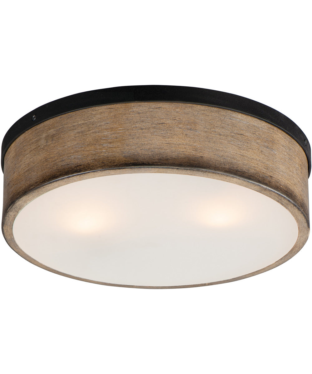 Franklin 2-Light Flush Mount Driftwood / Black