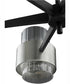 Epsilon 6-light Chandelier Textured Black w/ Satin Nickel