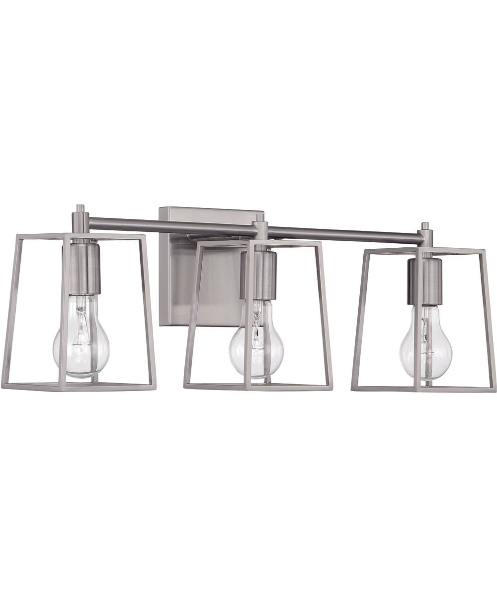 Dunn 3-Light Vanity Brushed Polished Nickel
