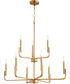 Tempo 9-light Chandelier Aged Brass
