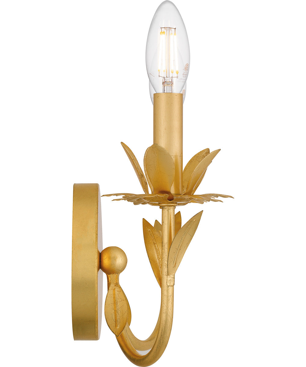 Maria Small 2-light Wall Sconce Gold Leaf