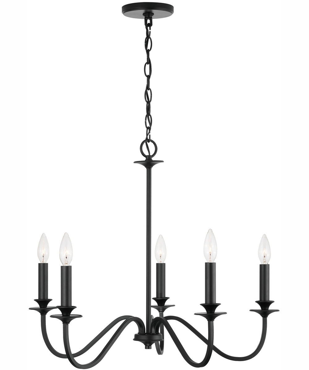 Weston 5-Light Chandelier Matte Black
