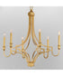 Normandy 6-Light Chandelier Gold Leaf