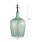 19"h Artisanal Hand-Blown Aqua Green Sea Glass Coastal Style Table Lamp (Base Only)