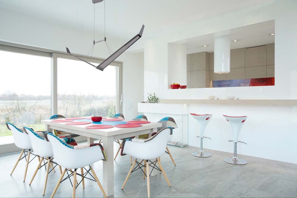 38"W Jetstream 2-Light LED Chandelier Chrome