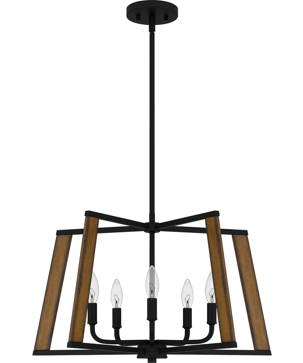 Mayline 5-light Pendant Matte Black