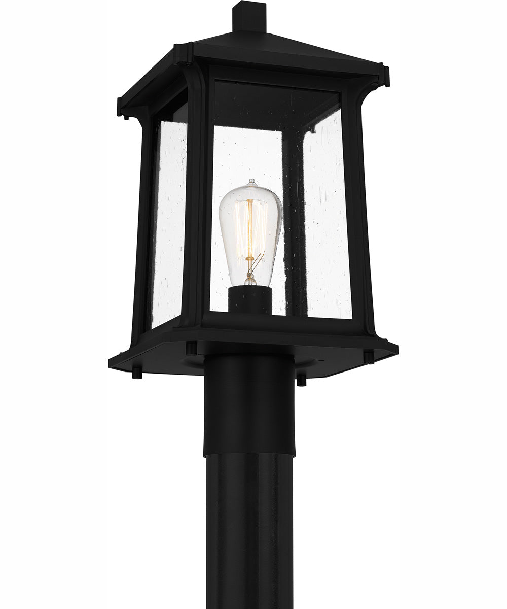 Satterfield Large 1-light Outdoor Post Light  Coastal Armour Matte Black