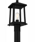 Satterfield Large 1-light Outdoor Post Light  Coastal Armour Matte Black