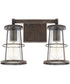Beaufort 2-Light Vanity In Nordic Grey With Clear Glass