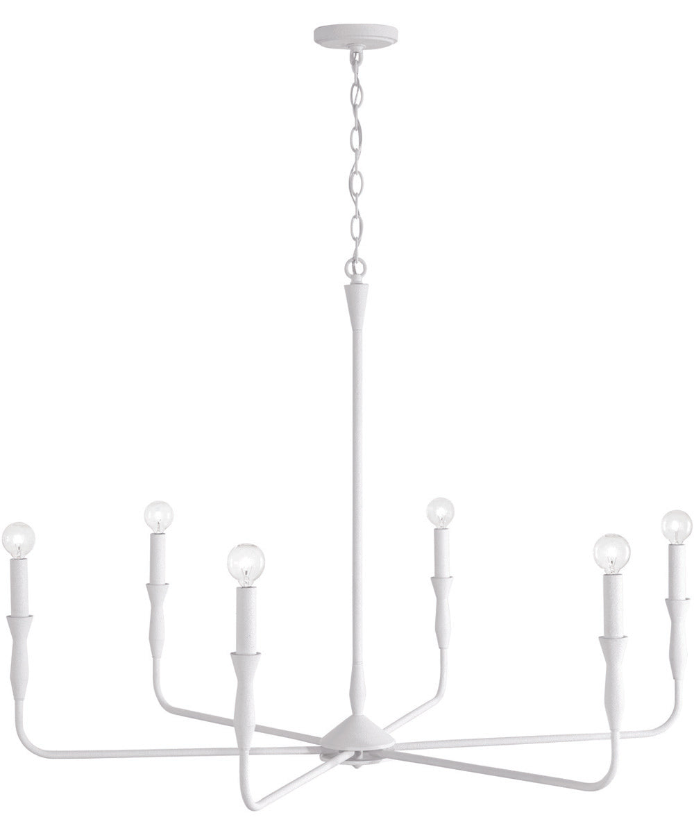 Paloma 6-Light Chandelier Textured White