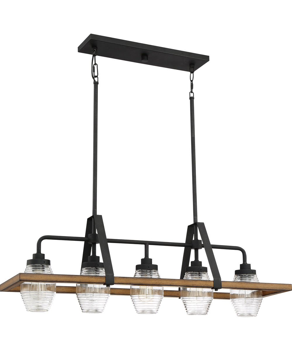 Guilford 5-light Island Light Grey Ash