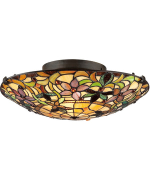 Kami Medium 2-light Flush Mount Vintage Bronze