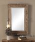 37"H x 25"W Siringo Weathered Wood Mirror