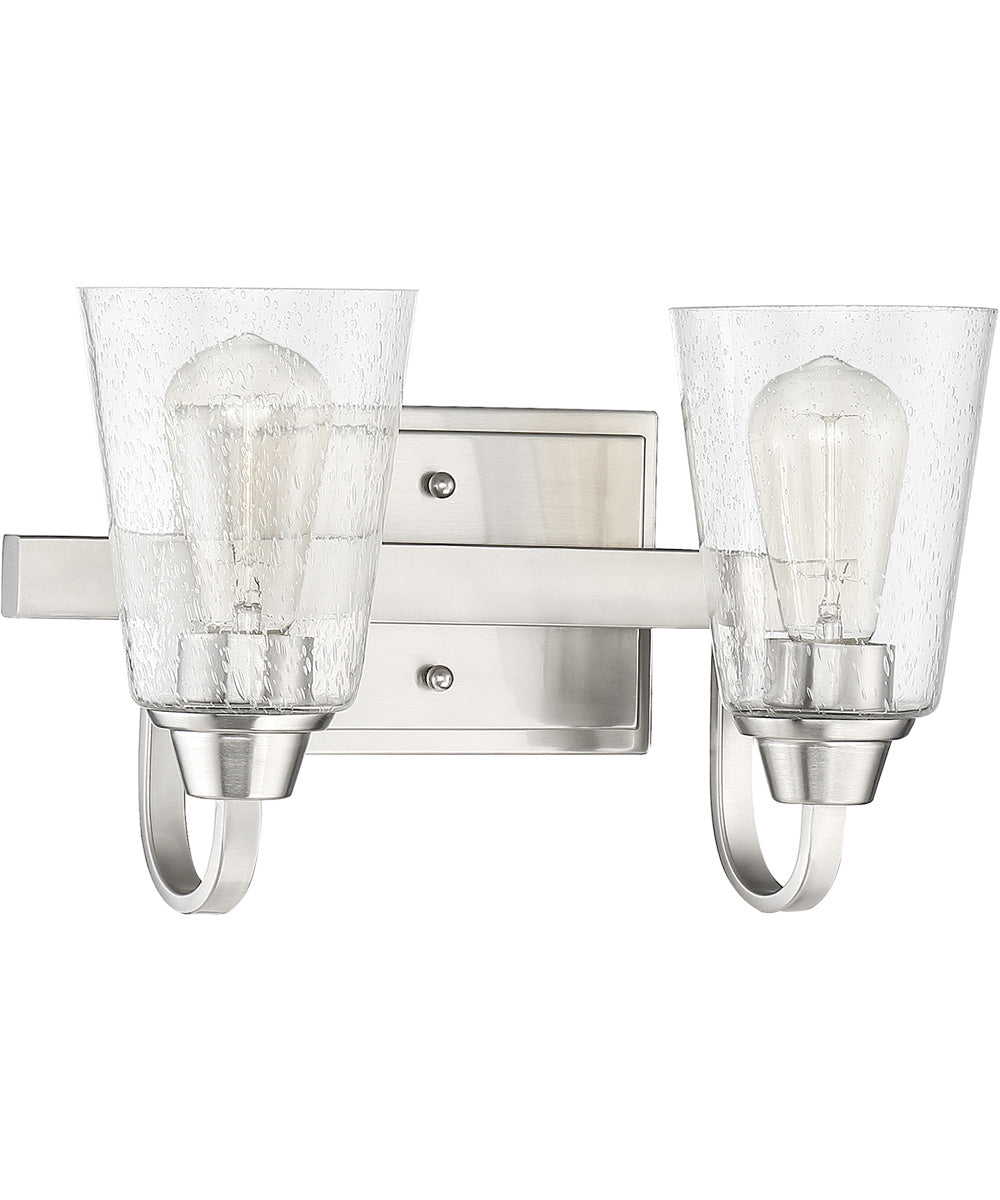 Grace 2-Light Bath Vanity Light Brushed Polished Nickel