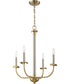 Stanza 4-Light Chandelier Brushed Polished Nickel / Satin Brass