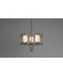 Cirrine 3-Light Etched White Glass Global Chandelier Light Antique Bronze