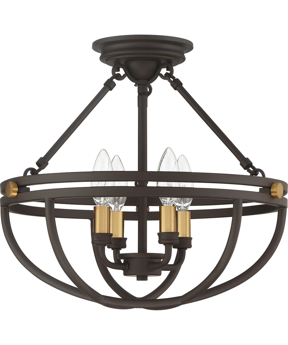 Sergeant 4-light Semi Flush Mount Western Bronze