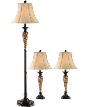 Lorenzo Lamp Set (Set of 1 Floor/2 Table Lamps)
