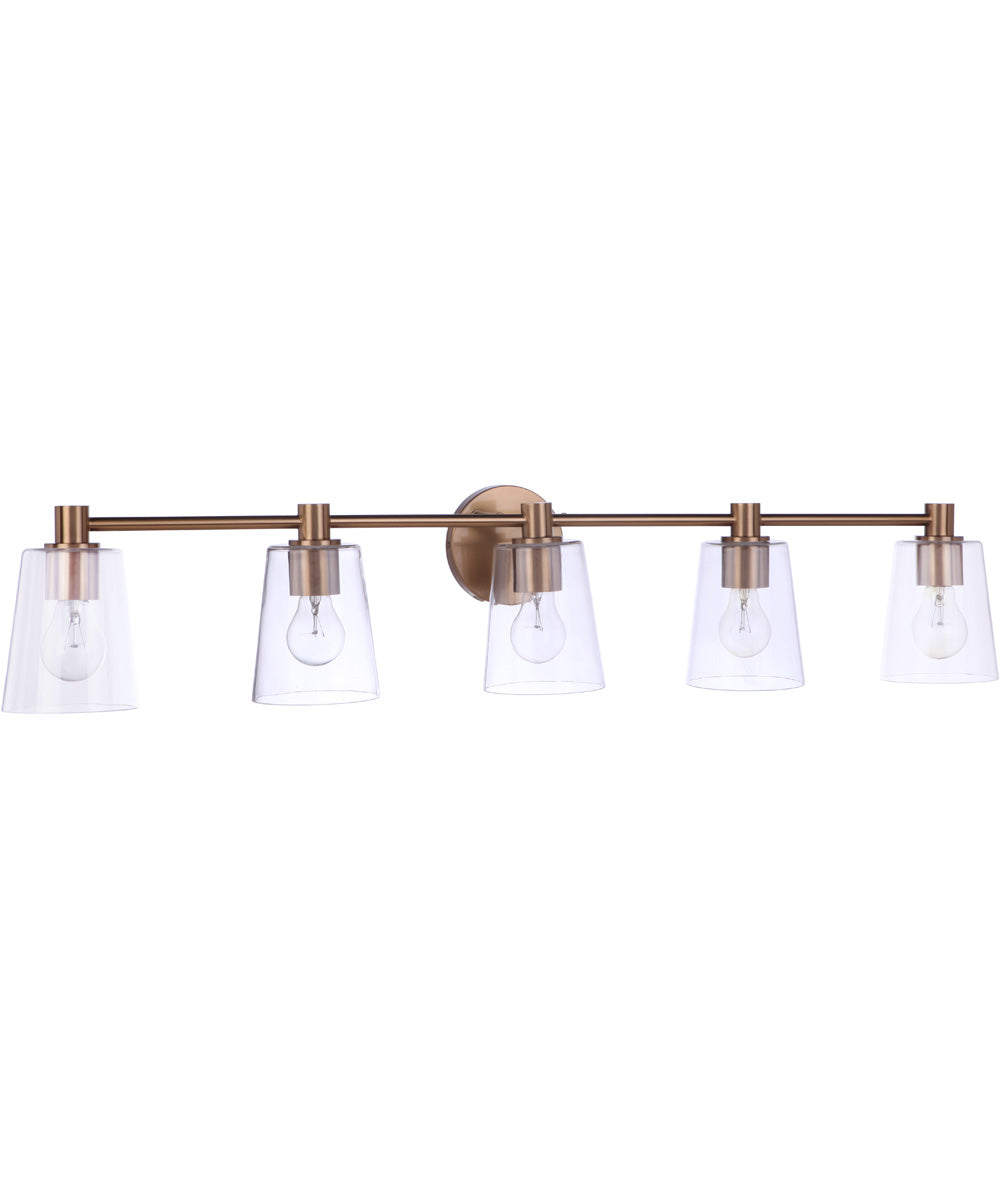 Emilio 5-Light Vanity Satin Brass