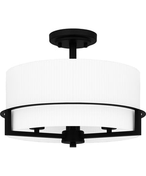 Seymour Medium 3-light Semi Flush Mount Matte Black