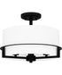 Seymour Medium 3-light Semi Flush Mount Matte Black