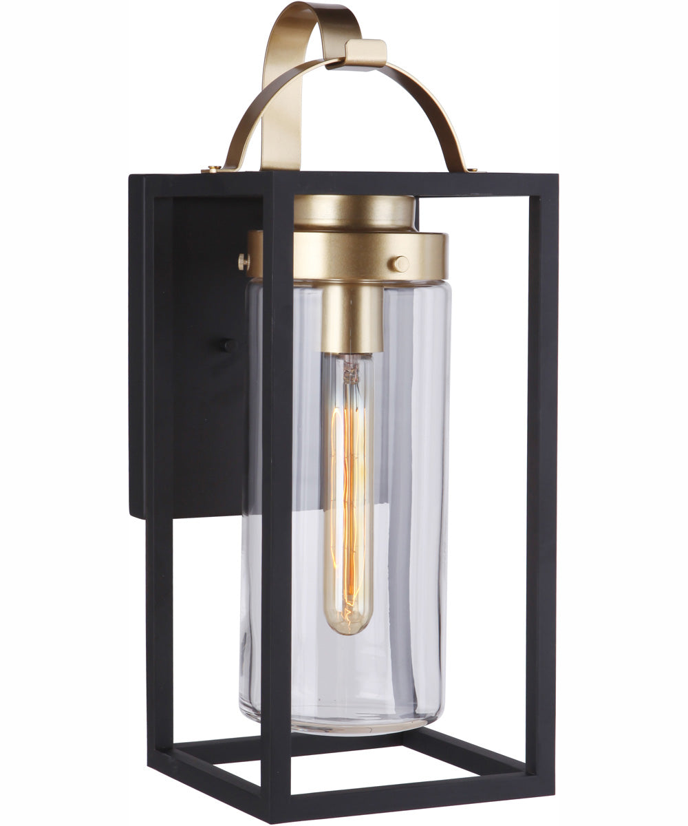Neo 1-Light Outdoor Wall Lantern Midnight Satin Brass