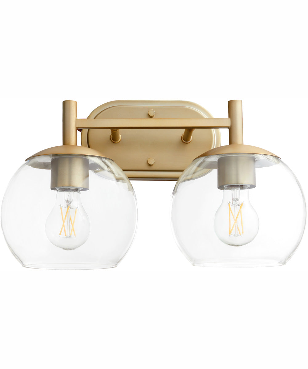 Lyon 2-light Bath Vanity Light Aged Brass