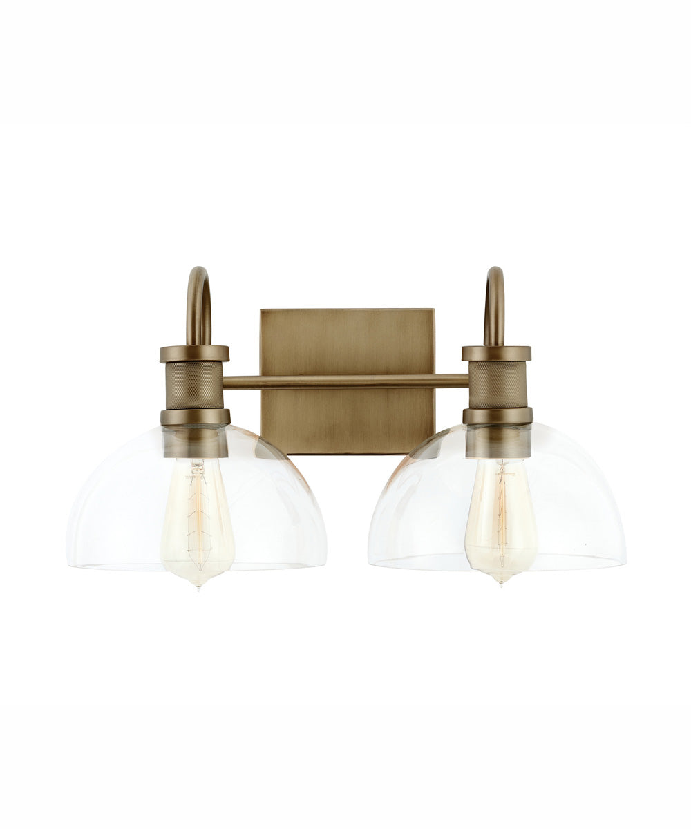 Cassidy 2-Light Vanity Aged Brass
