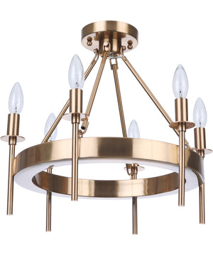 Larrson 6-Light Semi Flush Satin Brass
