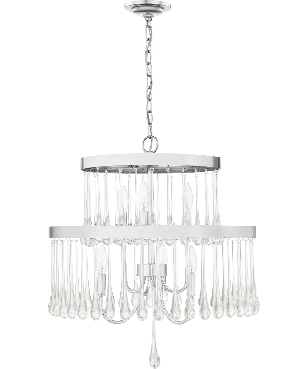 Alva 6-light Pendant Polished Chrome