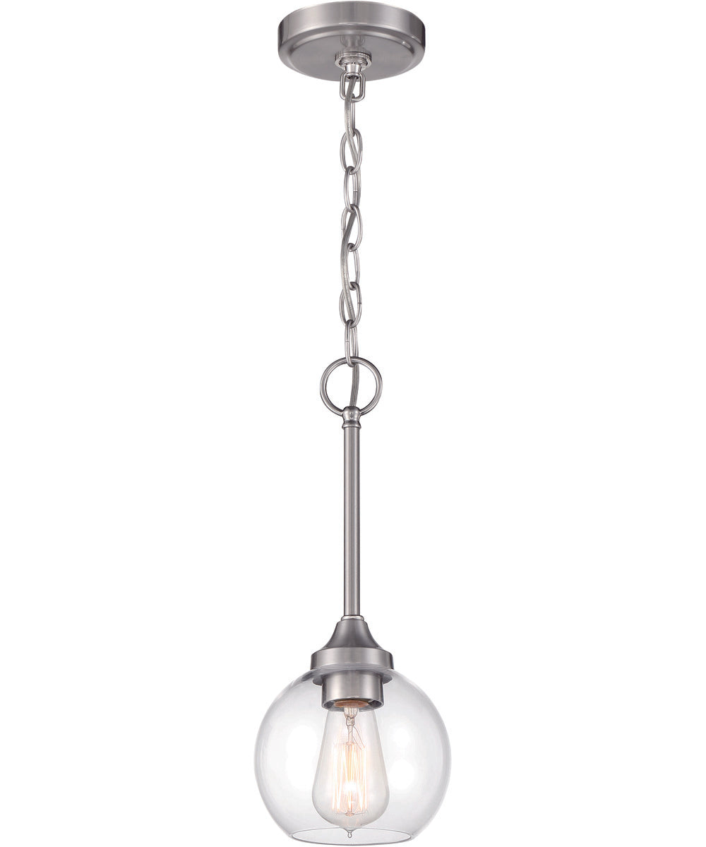 Glenda 1-Light Mini Pendant Brushed Polished Nickel