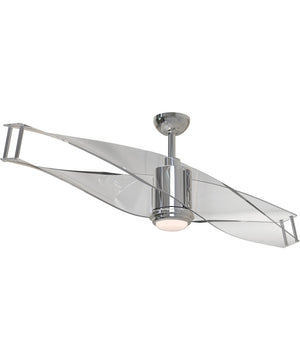 56" Illusion 1-Light LED Ceiling Fan (Blades Included) Polished Nickel