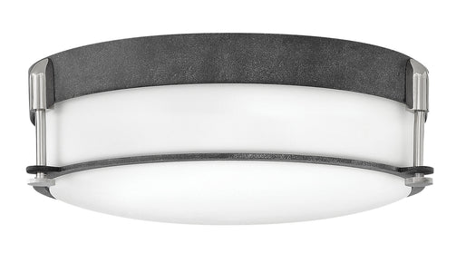 17"W Colbin 3-Light Flush Mount in Aged Zinc